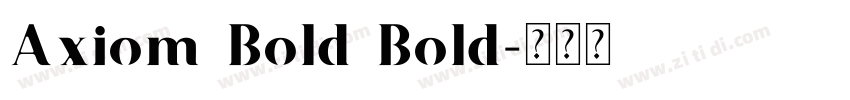 Axiom Bold Bold字体转换